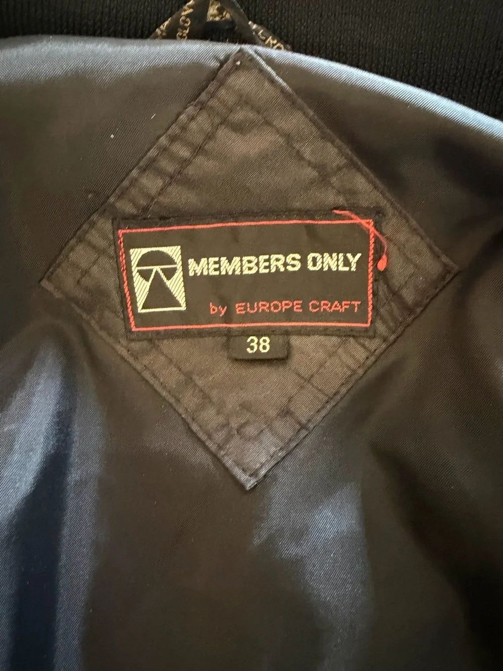 Members Only Vintage 80’s Iconic Racer Jacket Black Mens 38 Cafe Bomber Coat